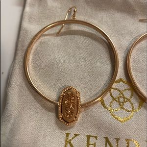 NWOT Kendra Scott Elora Rose Gold Drusy Earrings